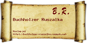 Buchholzer Ruszalka névjegykártya